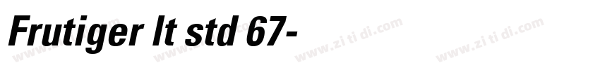 Frutiger lt std 67字体转换